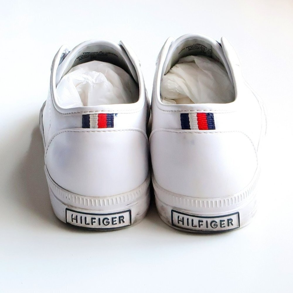 Tommy Hilfiger Anni White Red Blue Slip-on Sneakers Size 7 - Picture 6 of 16